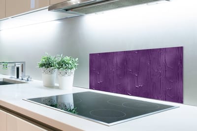 Spatscherm Keuken - Kookplaat Achterwand - Spatwand Fornuis - 90x45 cm - Verf - Paars - Patronen - Aluminium - Wanddecoratie - Muurbeschermer - Hittebestendig