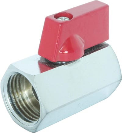 Mini Kogelkraan - Afsluitkraan Messing - Waterleiding Afsluiten - Volle Doorlaat - 12/17 mm - Chroom
