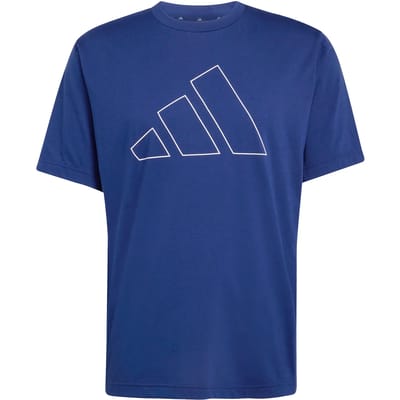 Adidas Workout Essentials Feelready Logo T-shirt Met Korte Mouwen Blauw S / Regular Man