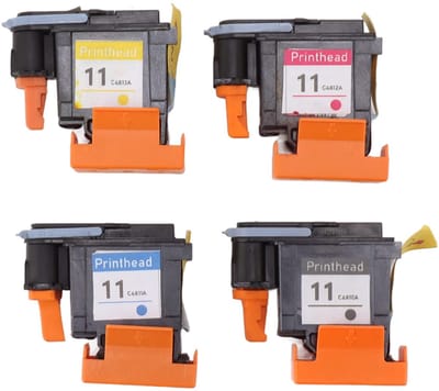 Dailygoods- Printkop Vervanging 4 Stks - Magenta/Zwart/Cyaan/Geel - Compatibel met Designjet 100/110/111/500/510/800/850 - ABS Materiaal - Hoogwaardige Kwaliteit - Inkjetkop