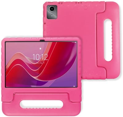 Lunso Geschikt voor Lenovo Tab M11 - EVA Schokbestendige Kinderhoes met handvat - Roze