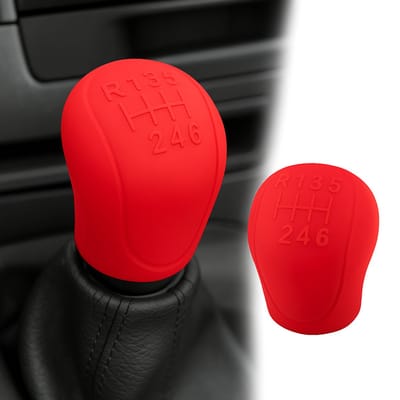 Siliconen Pook Cover I Pook Hoes I Versnellingspook Beschermer I Autopook Cover I Met Anti Slip I Rekbaar I Versnellingen R +1-6 I Rood