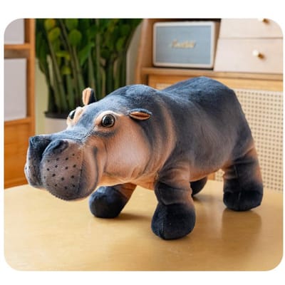 30-40cm Realistische Nijlpaard Pluche Speelgoed Gevuld Dier Nijlpaard Kussen Zacht Knuffel Slapen Kawaii Poppetje Perfecte Verjaardagscadeaus Kind Meisje Jongen 35cm