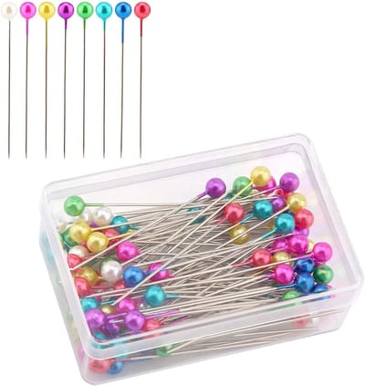 100 Stuks 4CM Naalden met Plastic Bolkop voor Quilten, Sieraden en Creatieve Klussen