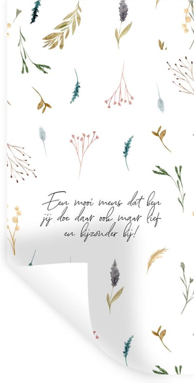Muurstickers - Sticker Folie - Spreuken - Quotes - Een mooi mens dat ben jij - Vrienden - Besties - 40x80 cm - Plakfolie - Muurstickers Kinderkamer - Zelfklevend Behang - Zelfklevend behangpapier - Stickerfolie