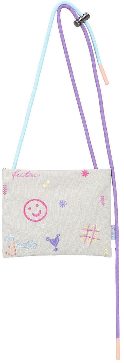 Fritzi aus Preußen schoudertas Fritzi Me Cross Limited Embro Fun Canvas Sand beige