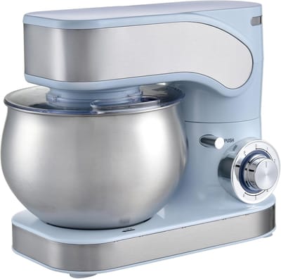 Keukenmachine - Mixer Kom - Bakken en Koken - Krachtig 1600 Watt - 6.5 Liter Kom - Blauw