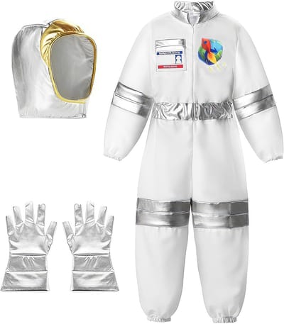 Kinderen Astronaut Kostuum voor Halloween - Unisex Ruimte Outfit met Helm voor Feest en Carnaval