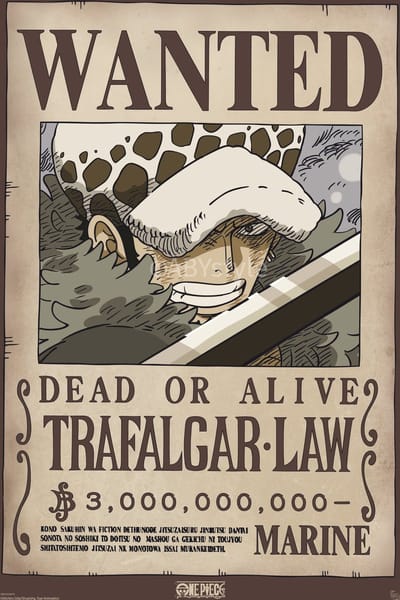 Poster One Piece - Wanted Law Wano 61x91,5cm