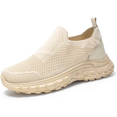 Lichtgewicht Zachte Zool Grote Maten Herenschoenen Sok Schoenen Sneaker Herenmode Casual Hardloopschoenen 44 beige