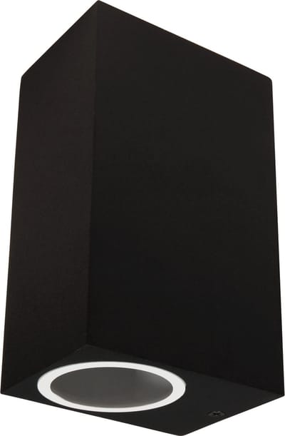 Buitenlamp SQUARE-A - Tuinverlichting - Buitenverlichting/Wandlamp buiten met IP44 - Muurlamp 2x GU10 - Zwart