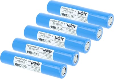 Vervangende Accu - Reserve Batterij - Zaklamp Gebruik - Oplaadbaar NiMH - 5 Stuks 6 Volt - Zwart