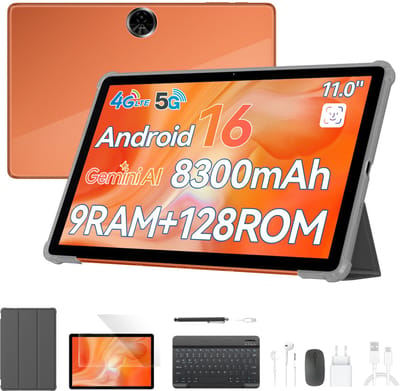 Blackview ZENO5 - Tablet - 11 inch - 12GB RAM - 128GB ROM- 8300mAh- Android 16 - Oranje