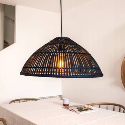 Markslöjd Hanglamp Capello van bamboe, zwart