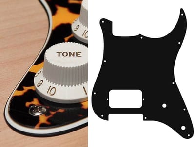 Boston ST-344-WCY pickguard, Stallion, H, 2 pot holes, 3 ply, wild cat yellow