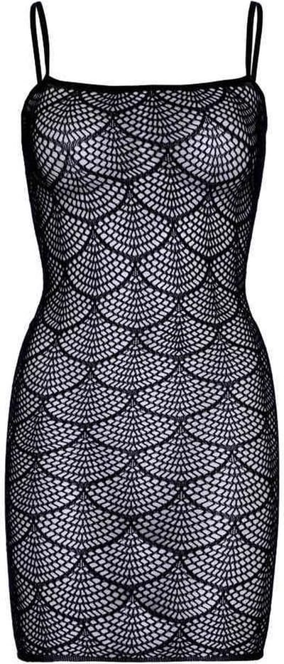 Mini Netstof Schelp Zonder Mouwen Dames Kleid Leg Avenue