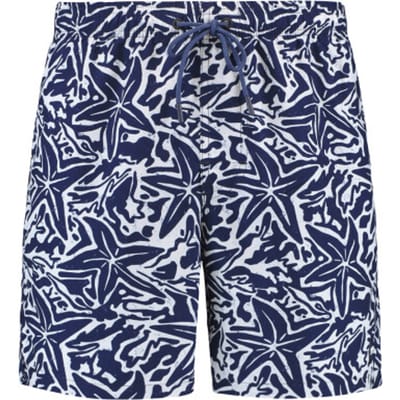 Shiwi Heren zwemshort mike 7" zeester print donkerblauw/wit