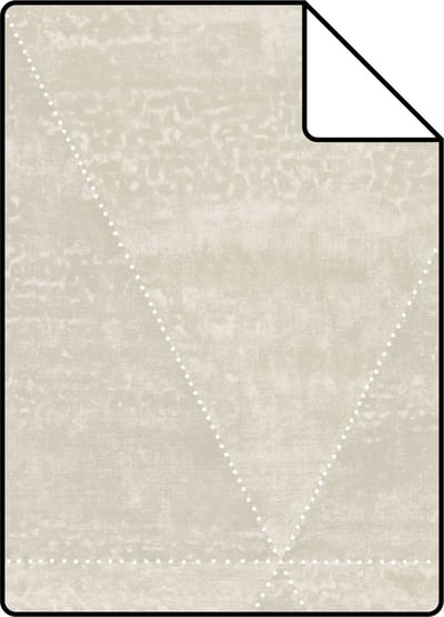 Proefstaal Origin Wallcoverings behang metalen driehoeken beige - 26,5 x 21 cm - 337257-S