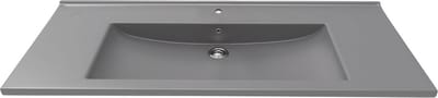 Wastafel Boss & Wessing 1 Kraangat 45x100 cm Rechthoek Keramiek Antraciet