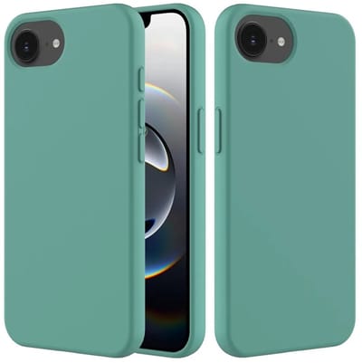 MobyDefend Hoesje - Geschikt voor iPhone 16e / iPhone 17e - Matte Siliconen Backcover - Groen