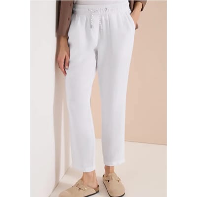 Slim Legs broek in causale pasvorm van linnen