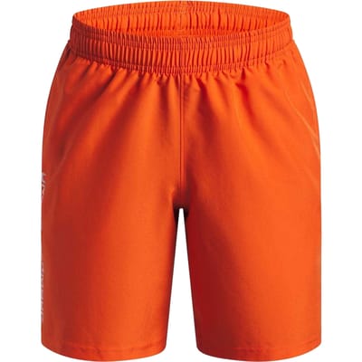 Under Armour Technische geweven korte broek met logo voor jongens (Oranje)