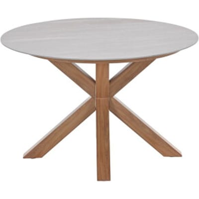 Garden Impressions Lowland tafel Ø120 cm light teaklook centostone napoli sand
