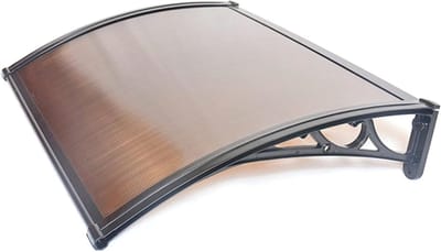 Deur Luifel - Raam Overkapping - Regen Bescherming - UV Bestendig - 60x120cm - Zwart Bruin