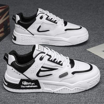 Herenschoenen Mode Outdoor Casual Schoenen Vetersluiting Platform Skateschoen Trainingsschoenen voor Heren Antislip Sneaker Tenis Masculino 39 gray
