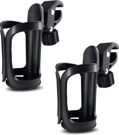 Universele Bekerhouder - Buggy Bekerhouder - Cupholder Kinderwagen - 2Stuks - 360 Graden Rotatie - Bekerhouder - Snelsluiting - Voor Fietsen, Mountainbikes, Kinderwagen En Rolstoel