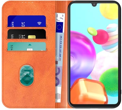 Geschikt voor Samsung Galaxy A41 Telefoonhoesje Bruin Kunstleer Met Magnetische Sluiting - Portemonnee BookCase Met Pasjeshouder - ProtX