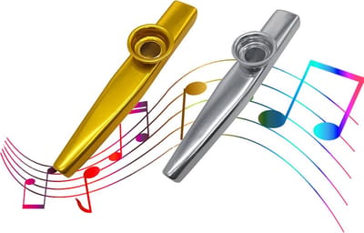 Kazoo Instrument voor Kinderen - Muziek Speelgoed Metalen Kazoo's (2 Stuks)