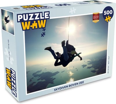 Puzzel Skydiven boven zee - Legpuzzel - Puzzel 500 stukjes
