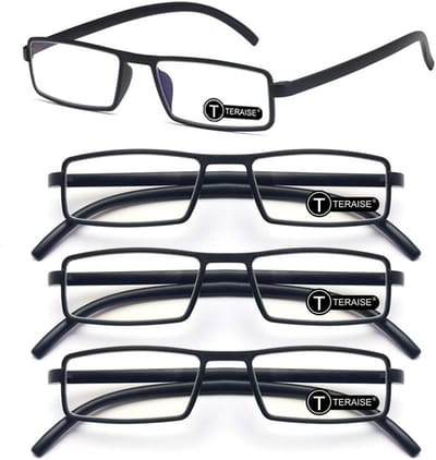 4-Pack Lichtgewicht Blauwlichtfilterende Leesbril voor Dames en Heren met Flexibel Frame
