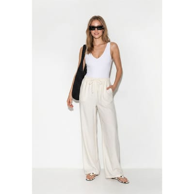 Dames Wijde Pijp Crêpe Broek