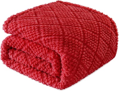 Zachte en Warme Knuffeldeken voor Elk Seizoen - 130 x 150 cm - Rood