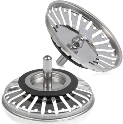 Twee roestvrijstalen filterzeven, 84 mm