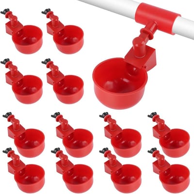 12 Stuks Automatische Waterbekers voor Kippen, Eenden, Ganzen en Duiven - Eenvoudig en Efficiënt Watergeven