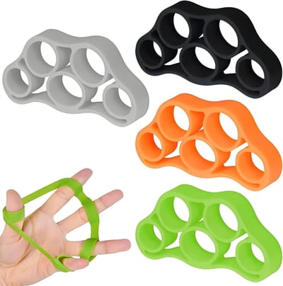 4 Delige Silicone Vingerversterker Handtrainer – Vingerversteviger - Polsversteviger – Onderarm Herstel – Artritis Climbing Training