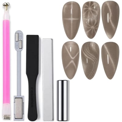 Goodbitz® - Cat eye magneten - 5 stuks - Magneten Cat eye - Cat eye magneet - Cateye magneet - Cat eye magneet set - Nagel magneet - Magneet gellak cateye