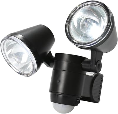 Draaibare LED Spot met Bewegingssensor - Batterijwerkt - Weerbestendige Buitenverlichting voor Tuin en Schuur