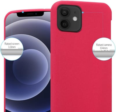 Cadorabo Hoesje geschikt voor Apple iPhone 12 / 12 PRO in FROST ROOD - Beschermhoes gemaakt van flexibel TPU silicone Case Cover