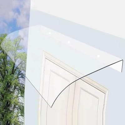 Deurluifel - Regenschuilplaats - Droge entree - Waterdicht UV-bestendig - 40x130cm - Transparant