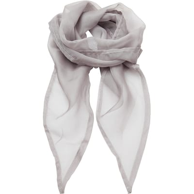 Premier Uniseks sjaal van chiffon in kleuren voor volwassenen (Zilver)