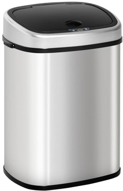 Prullenbak sensor prullenbak keuken prullenbak geschikt voor kantoor woonkamer slaapkamer keuken 40,5 x 29,5 x 57 cm zilver staal