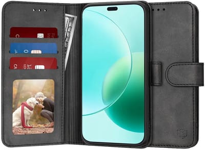 Hoesje geschikt voor HONOR 400 Lite - Techsuit Diary Book Wallet Case - Zwart