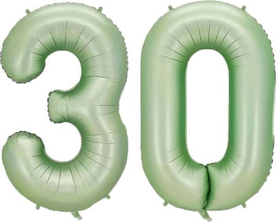 Cijfer Ballonnen Ballon Cijfer 30 Verjaardag Versiering Feest Helium Ballonnen Cijferballon Folieballon Groen Xl Formaat
