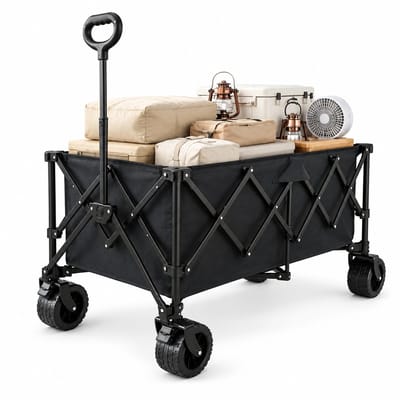 Rolipo Opvouwbare Bolderkar - Zwart - 127x67x106 cm - tot 150 kg -450L