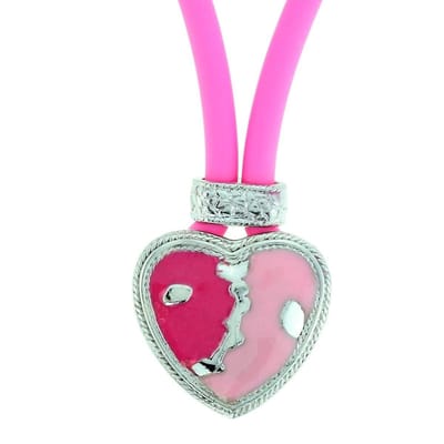 Behave - Ketting met Hartvormige Hanger - Roze Popstijl - Y2K Trend