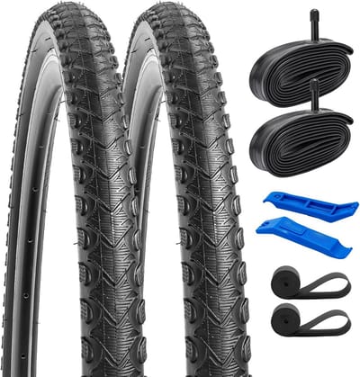 2 Stuks 28 Inch Fietsbanden 700x45C Buitenband en Binnenband met Schrader Ventiel